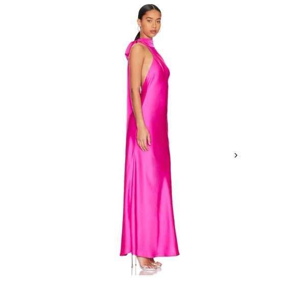 Evianna Satin Gown MISHA | Size Large (US 8-10) - Picture 4 of 13
